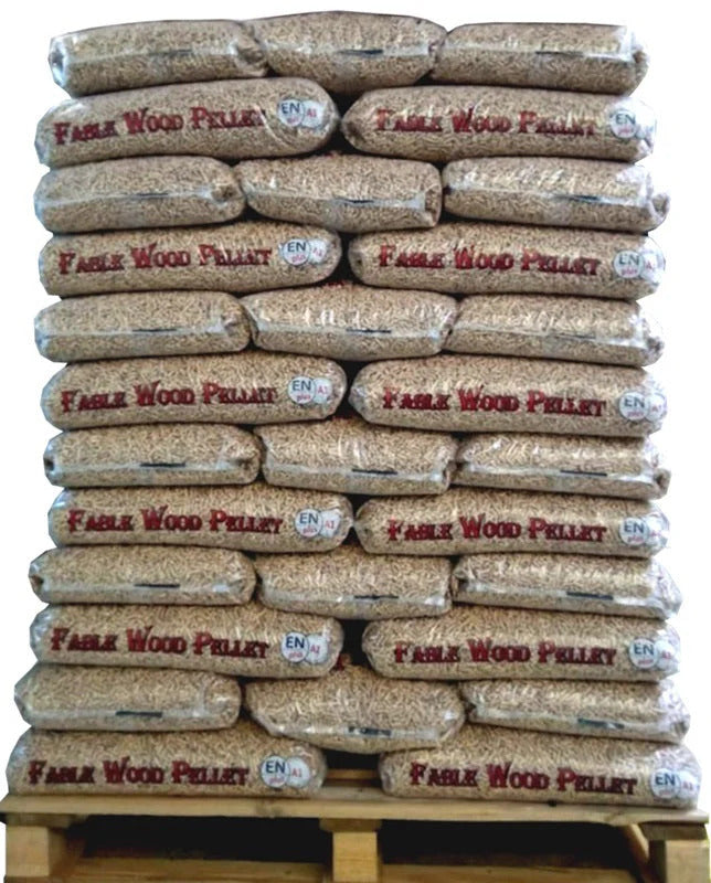 Fable houtpellets (wit) – EN+A1 – 1 pallet (60 zakken)